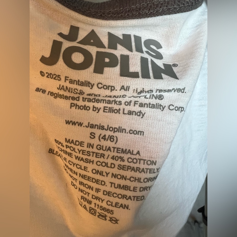 White Janis Joplin Graphic T-Shirt - Picture 5 of 5